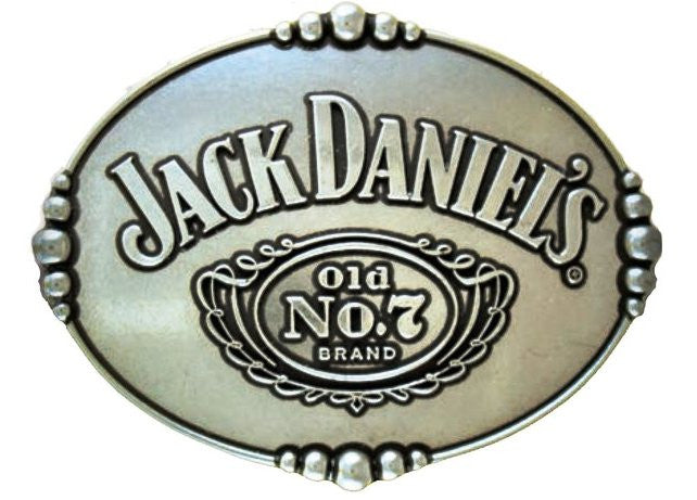 Jack Daniels Old No. 7 Silver Belt Buckle with Beaded Edge – Wild West ...