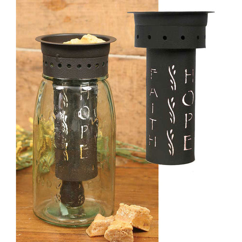 Rustic Brown Large Punched Star Electric Wax Potpourri Warmer