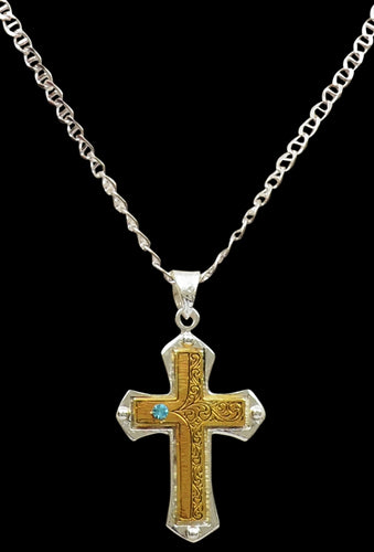 Unique Cross and Blue Turquoise Cremation Pendant Necklace Ashes Holder -  CREMATIONJEWELRYHUB