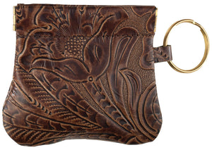 leather squeeze coin purse