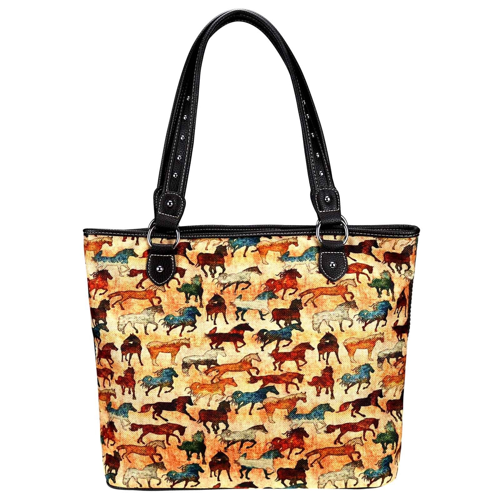 Western Horse Collection Canvas Tote Bag – Wild West Living