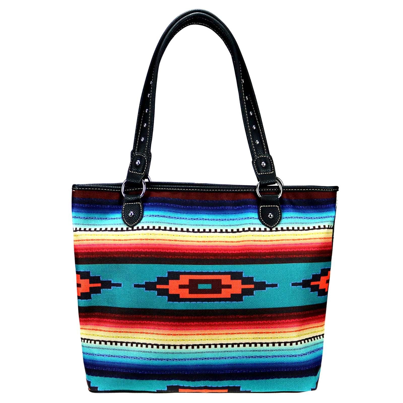 Western Aztec Canvas Tote Bag – Wild West Living