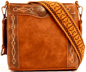 ladies tan cross body bag