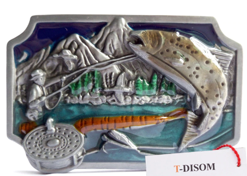 fly fishing belt buckle