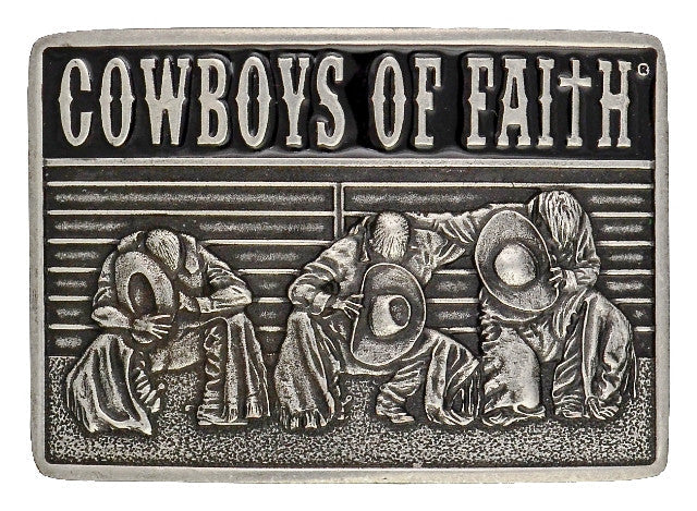 cowboy of faith belt buckle