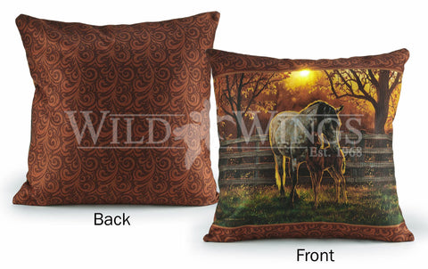 18 Misty Forest II Decorative Square Throw Pillows, Set of 4 - Accent  Pillow - Wild Wings