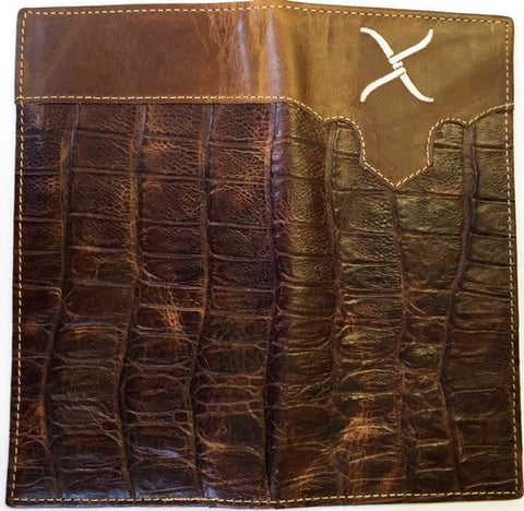 Twisted-X Brown Gator Leather Rodeo Wallet XRC-9 – Wild West Living