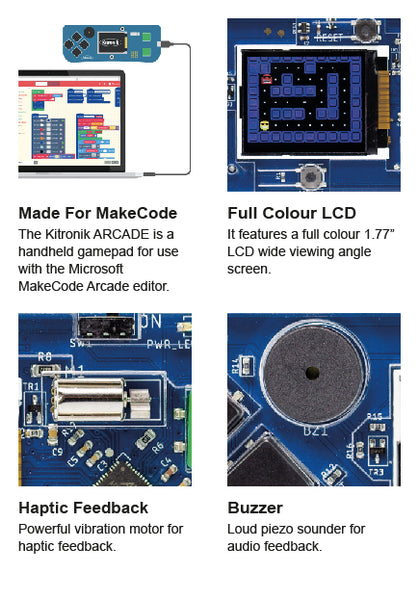 Kitronik ARCADE additional hardware features