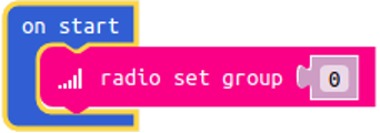 MakeCode for microbit to set the radio group channel