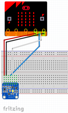 TCS34725 to micro:bit I2C connections