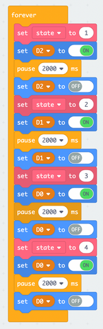 Makecode traffic light loop 4 states