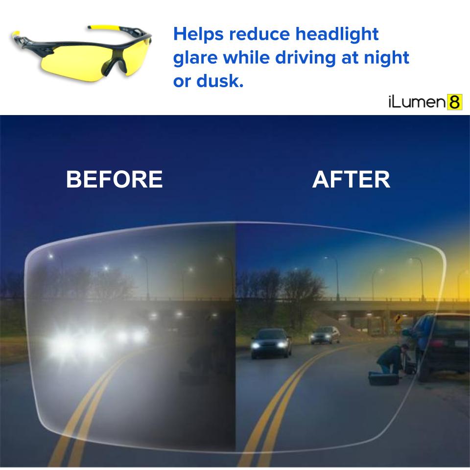 BEST Night Driving Glasses Anti Glare Night Vision Reduce Eye Strain