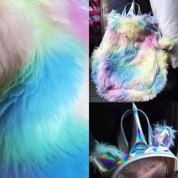[LIMITED EDITION] Mini Rainbow Plush Unicorn Hologram Backpack - Well Pick