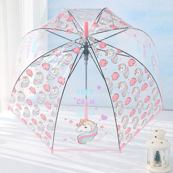 Cute Unicorn Transparent Long Umbrella - Well Pick