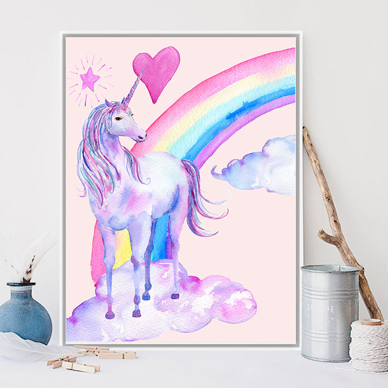 Rainbow Unicorn Canvas Wall Art Well Pick 3718