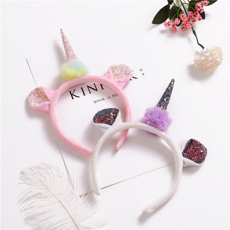 Glitter Pink Unicorn Headband - Well Pick