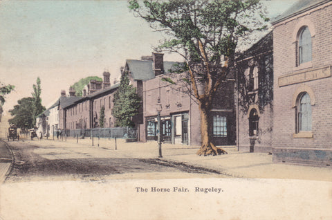 The Horse Fair, Rugeley, old postcard for sale
