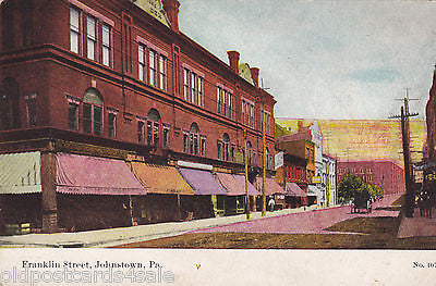 FRANKLIN STREET, JOHNSTOWN, PA. - OLD POSTCARD (ref 3918/12) 0