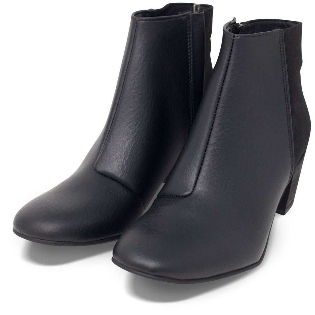 vegan black ankle boots