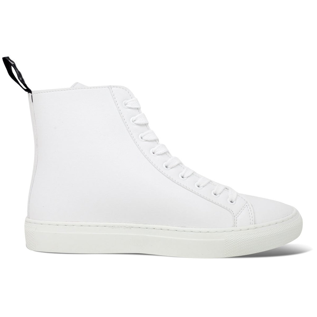 mens white leather high top sneakers