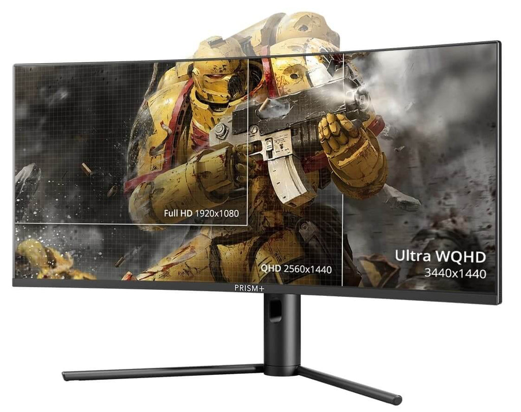 Higher resolution (Ultra WQHD) of ultrawide monitors compared to normal monitors