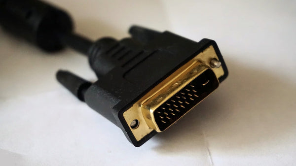 DVI cable used when digital displays started becoming more mainstream. Used to connect laptops to external displays.