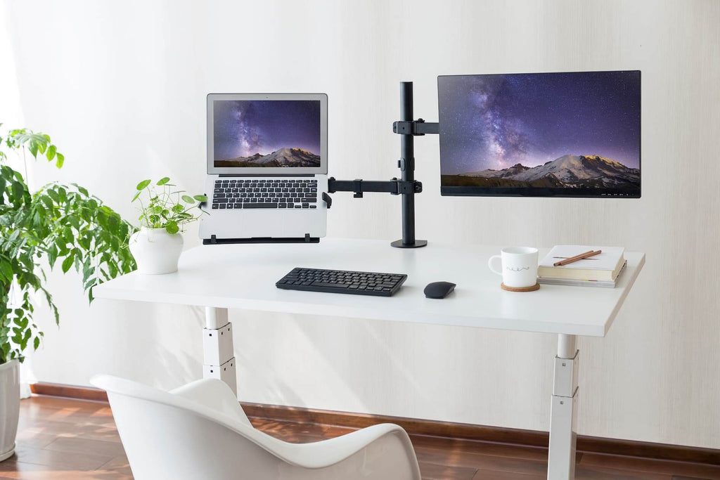 Monitor arms make your desk setup neater and saves space