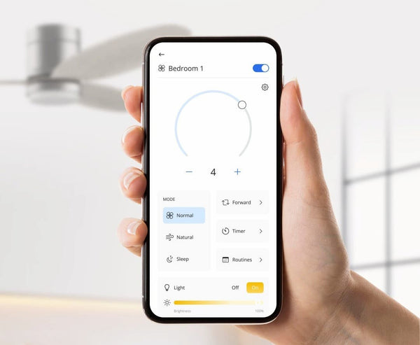 The PRISM+ Connect - Smart App has a user-friendly interface that is easily understood by all. Control all the functions of your fan with a glance.