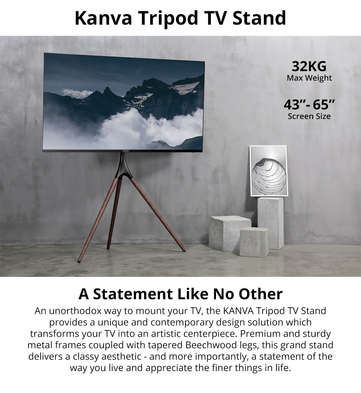 Kanva Tripod TV Stand – PRISM+