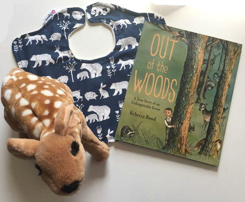 Woodland Theme Baby Gift Set with Bourgeois Baby Premium Organic Bibs