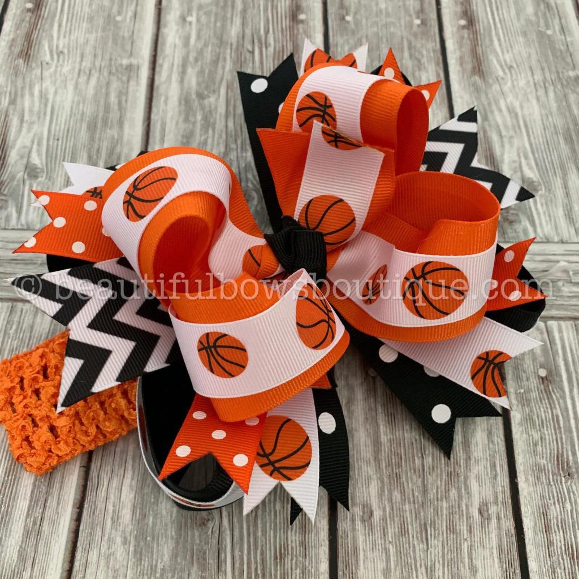  Future Tailgater Baby/Toddler Shabby Flower Hair Bow Headband  for Detroit Fans : Sports & Outdoors