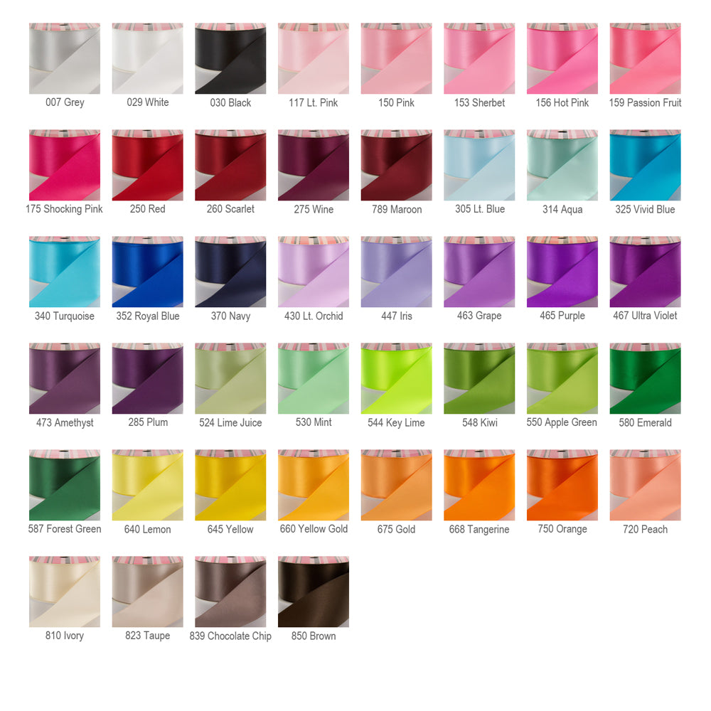 Satin Ribbon Color Chart 