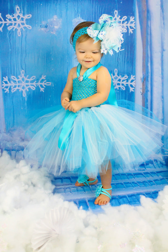 turquoise baby dress
