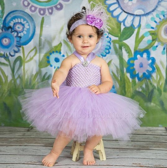 violet dress for baby girl
