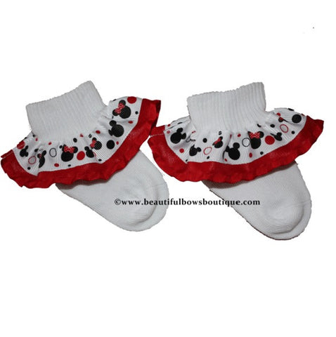 red ruffle socks for babies
