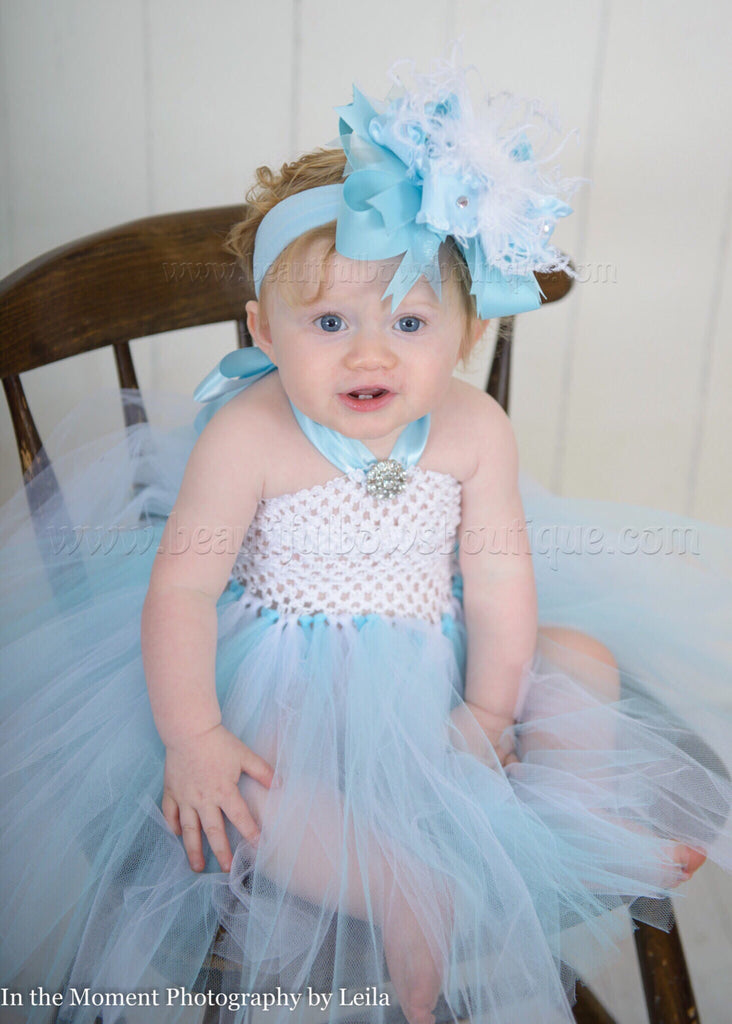 Buy Blue and White Tutu Dress Cinderella Baby Girl Online at Beautiful Bows  Boutique