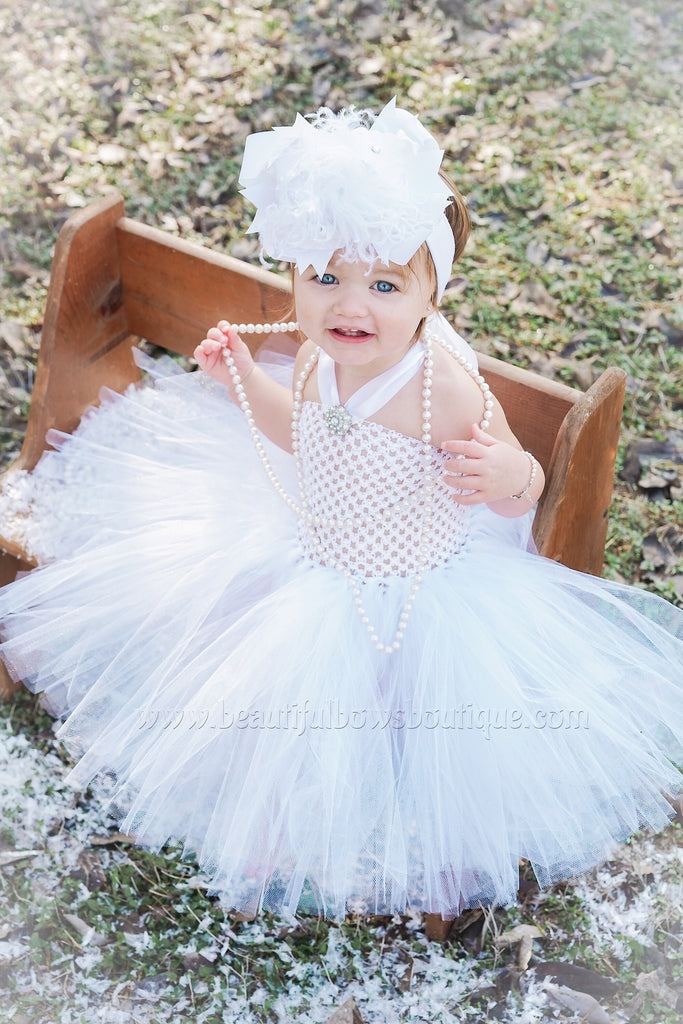 white tutu dress