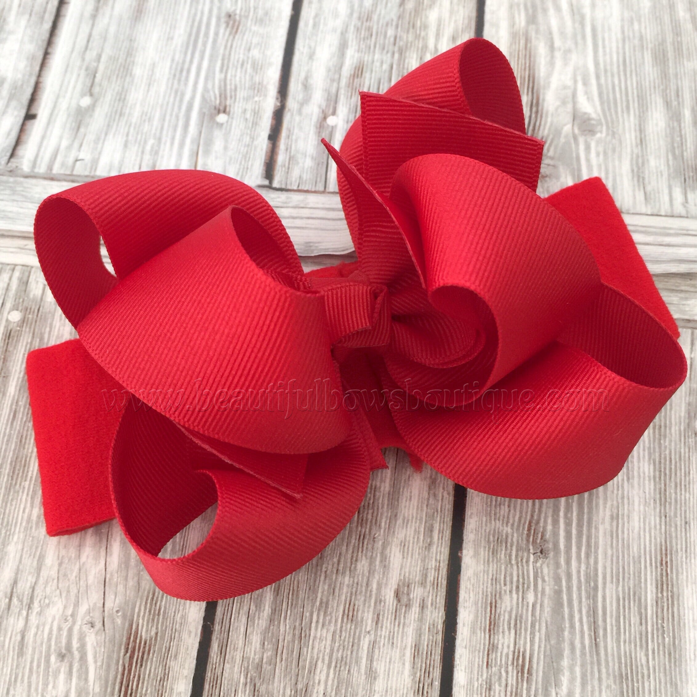 baby girl red hair bow