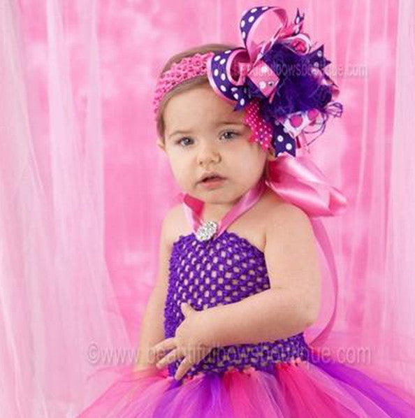 pink and violet tutu dress