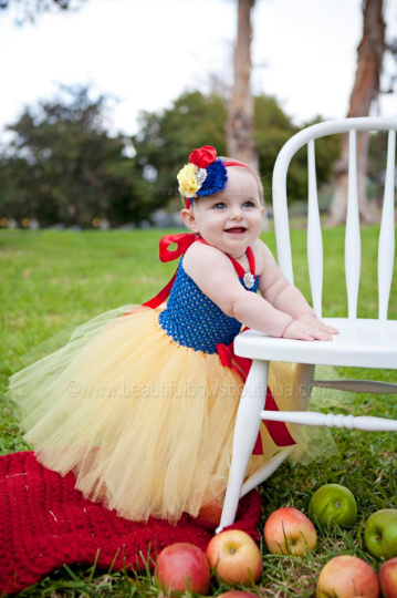 koud Promotie gebaar Buy Fancy Snow White Royal Blue and Yellow Baby Tutu Dress Up Costume  Online at Beautiful Bows Boutique