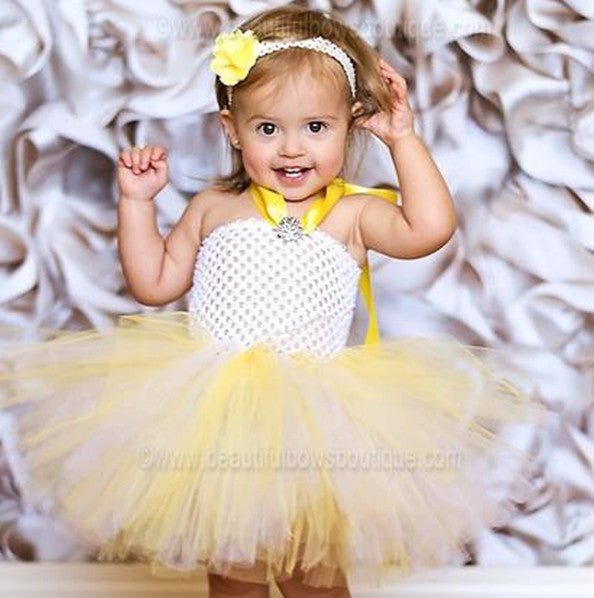 yellow tutu dress for baby