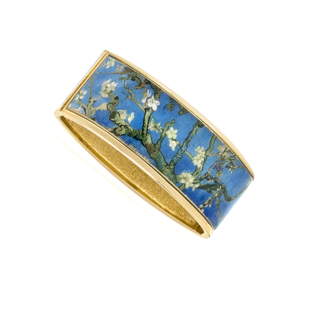 Van Gogh Almond Blossoms Hinged Bracelet
