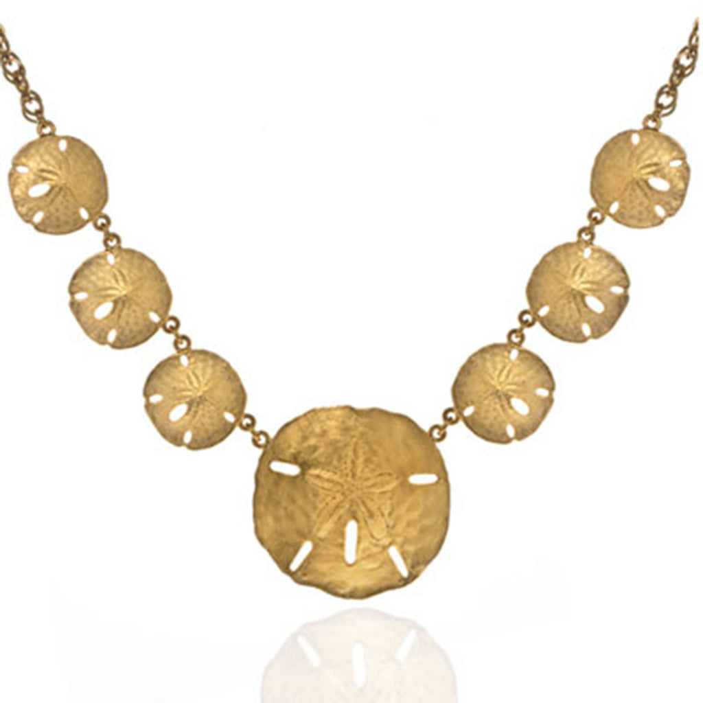 Goldtone Full Sand Dollar Necklace