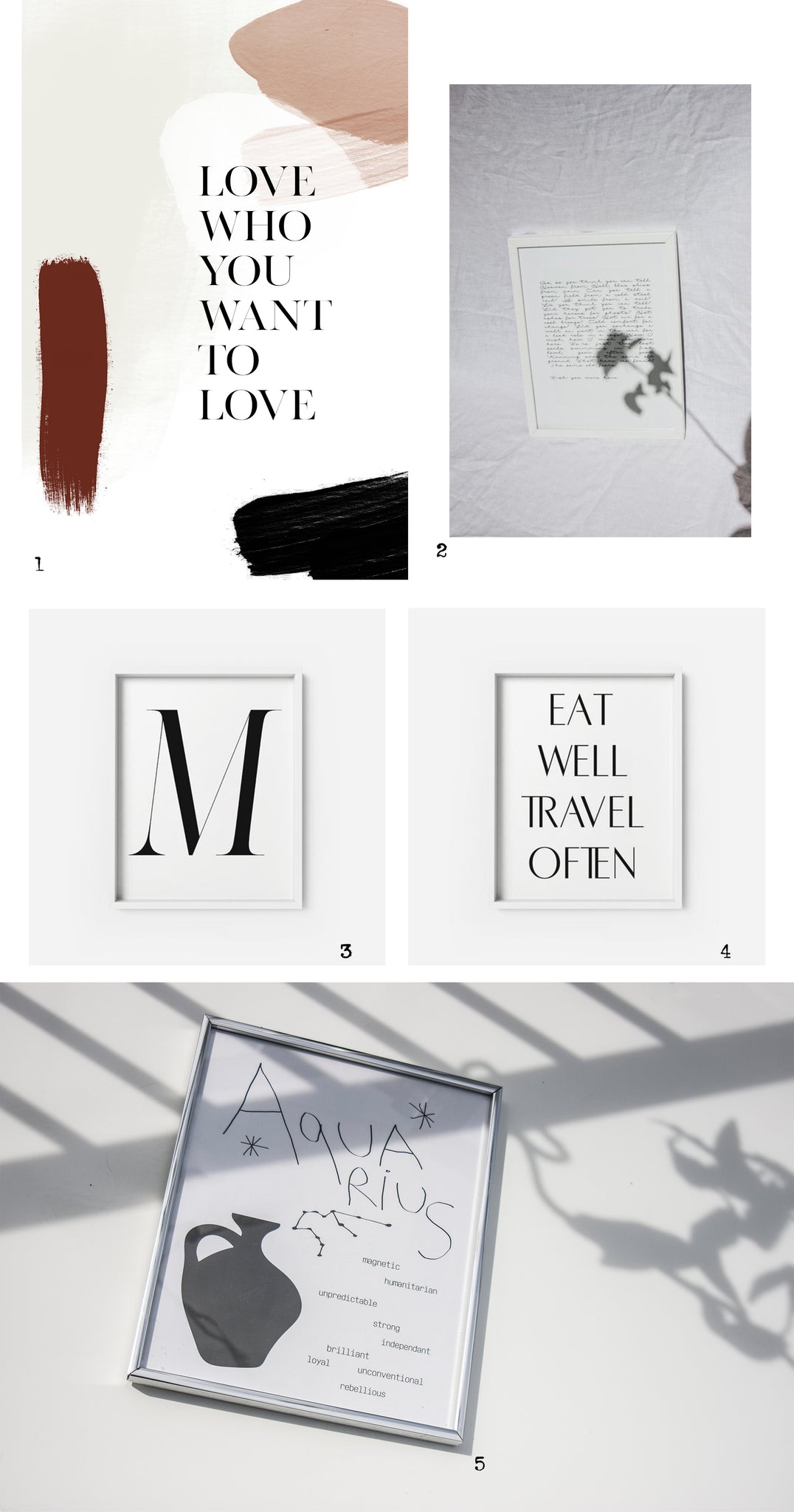 typography art prints