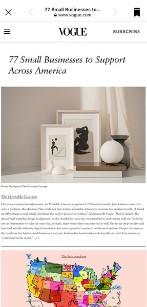 featured in vogue the printable concept
