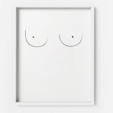 Minimal boob drawing Art Print