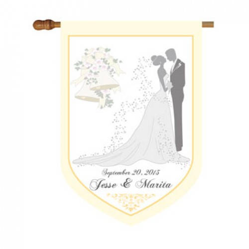 Wedding Personalized House Or Garden Flag Custom Bride And Groom