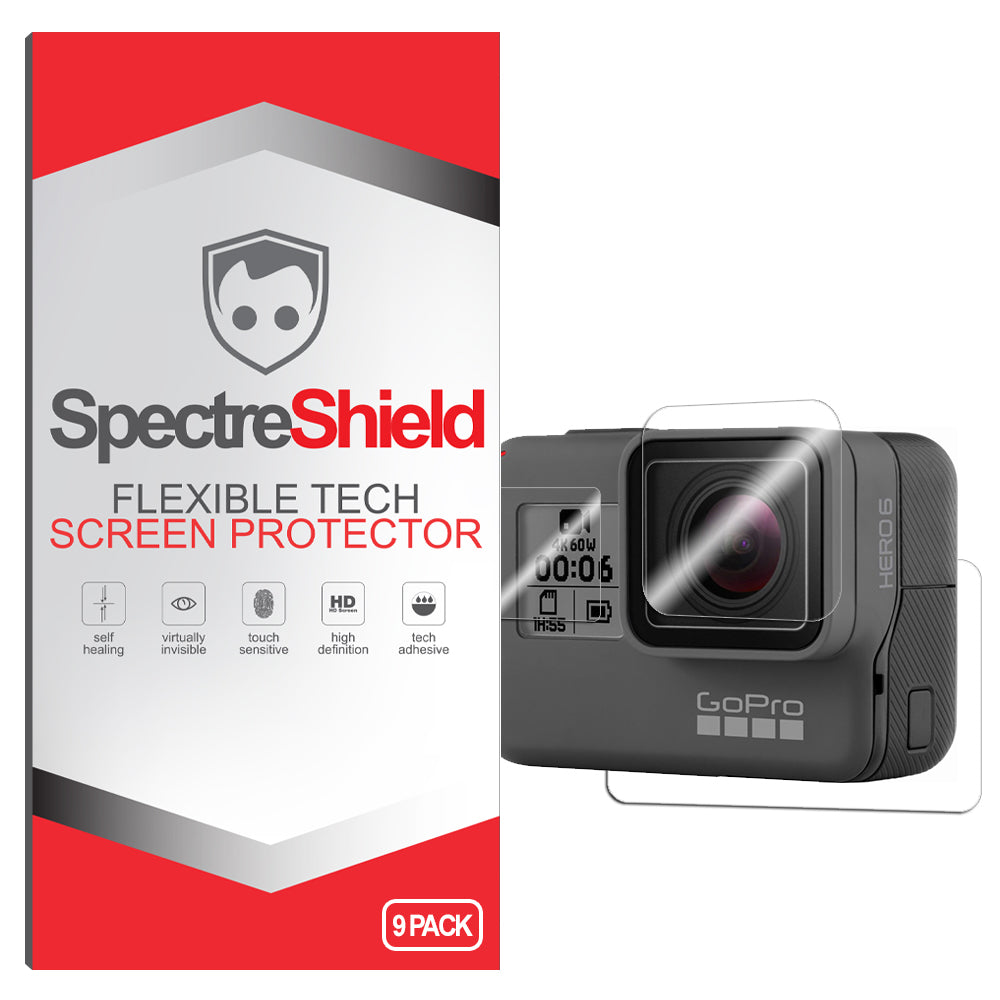 9 Pack Gopro Hero 6 Black Screen Protector Spectre Shield Lens Protector