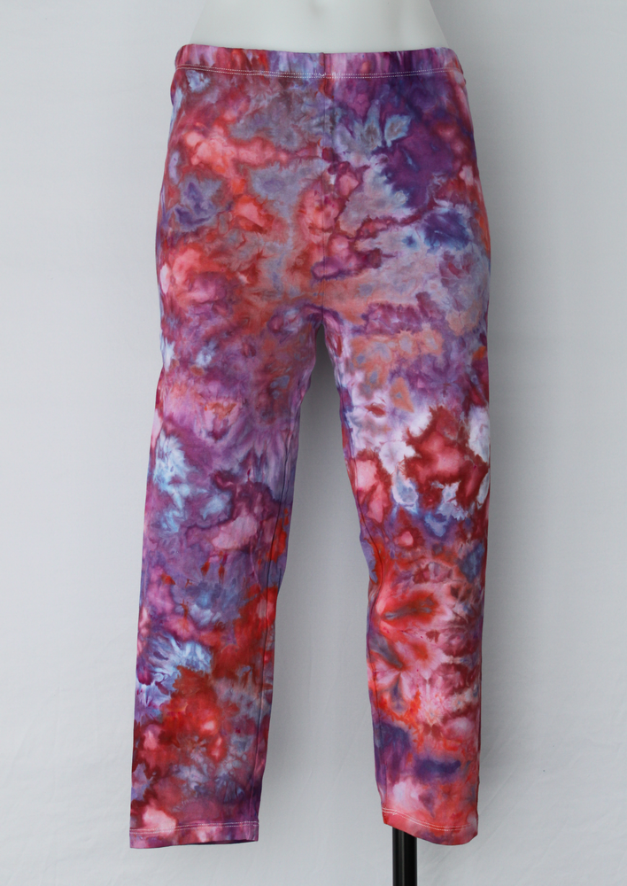 Capri leggings - size Large - ice dye - Fruit Punch crinkle – A ...