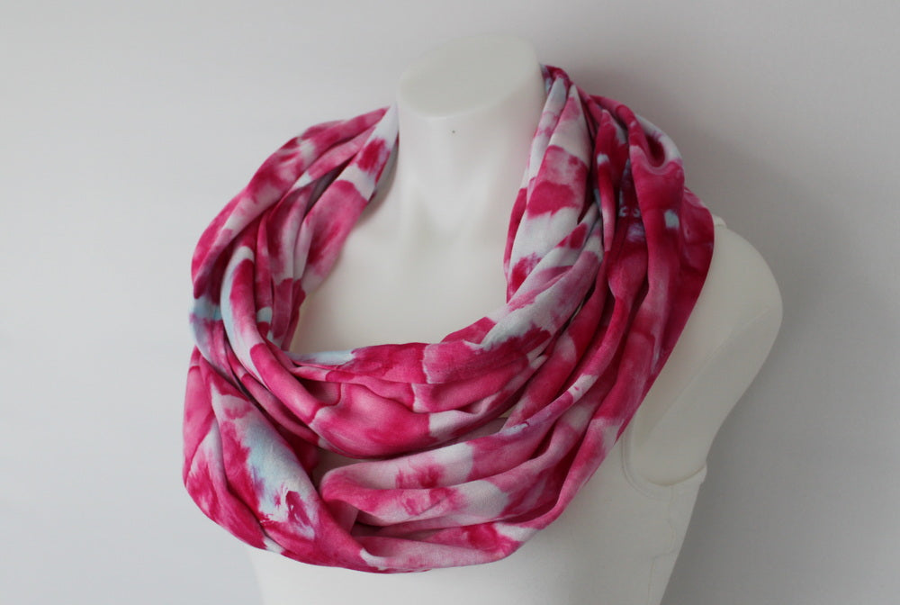 Rayon Infinity Scarf Pretty In Pink Stained Glass A Spoonful Of Colors 9022